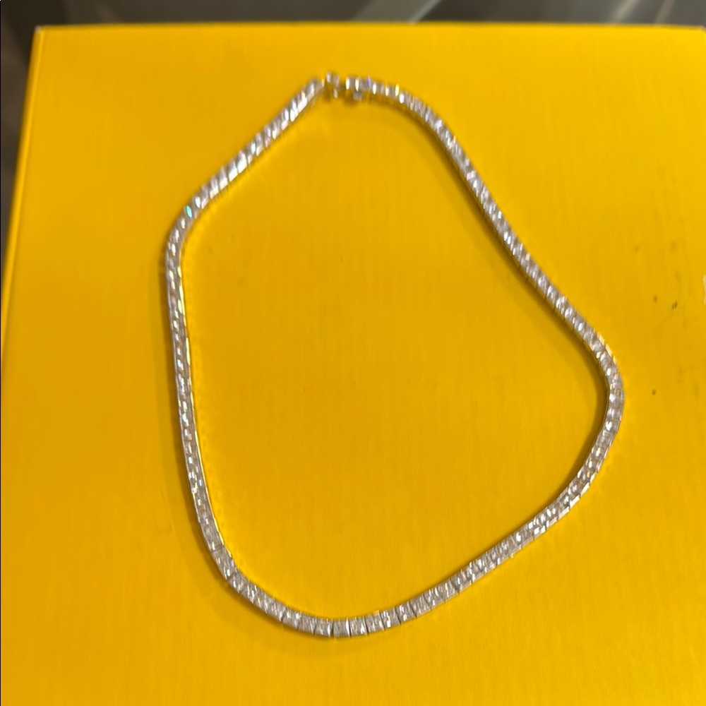 Elegant  Sterling Silver Necklace with CZ
